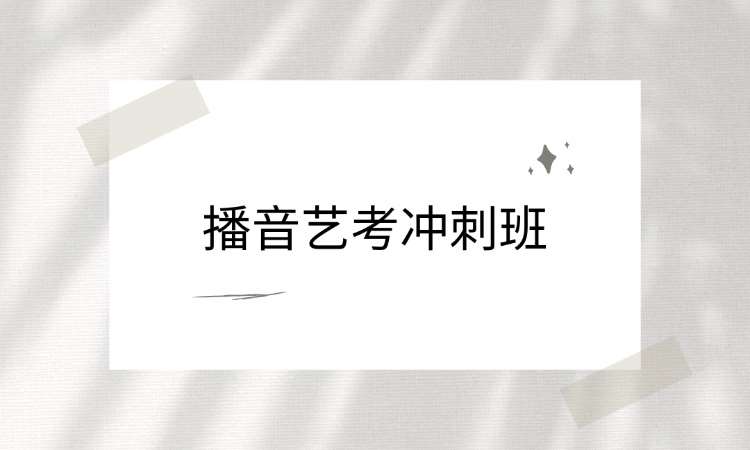 郑州播音艺考冲刺班