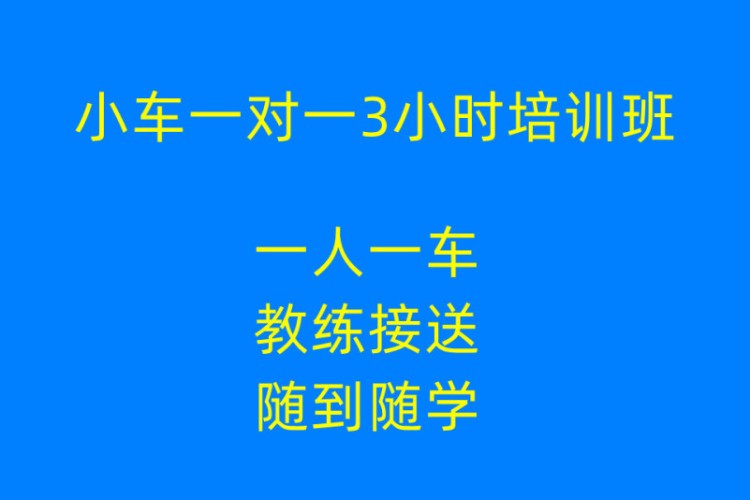 小车一对一3小时培训班