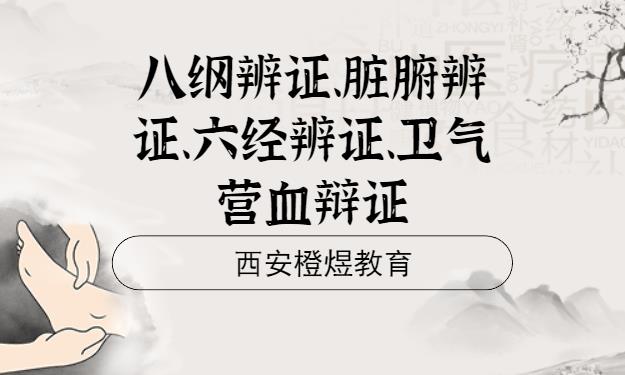 八纲辨证、脏腑辨证、六经辨证、卫气营血辩