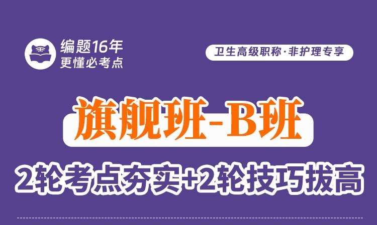 卫生高级职称·非护理专享旗舰班-B班