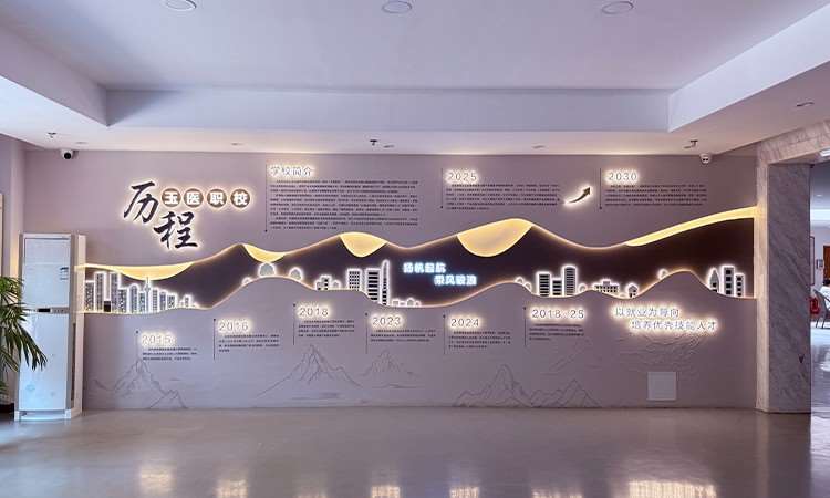玉医职校 公司发展文化墙