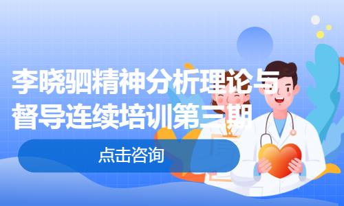 李晓驷精神分析理论与督导连续培训第三期