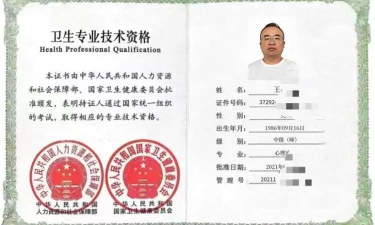 中级心理治疗师